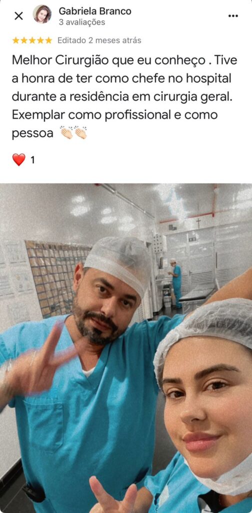 Avaliação 5 estrelas no Google para o Dr Antonio Carlos